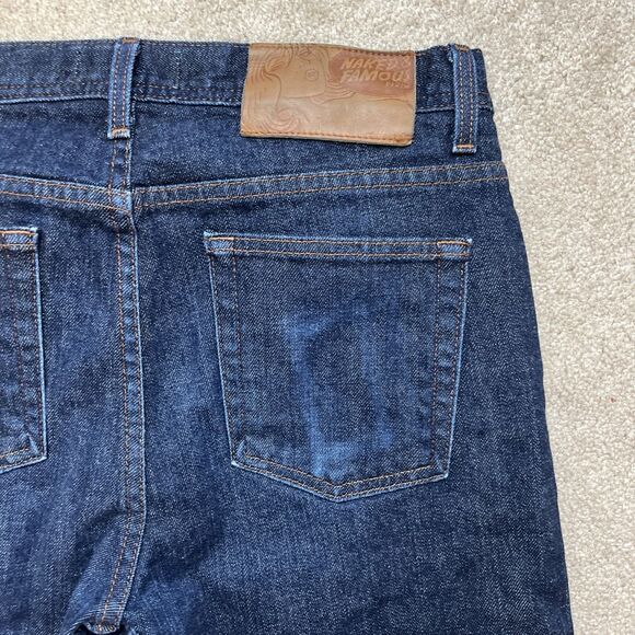 Naked Famous Jeans Mens 33x27 Weird Guy Stretch Selvedge Denim Blue Preppy - Picture 8 of 8